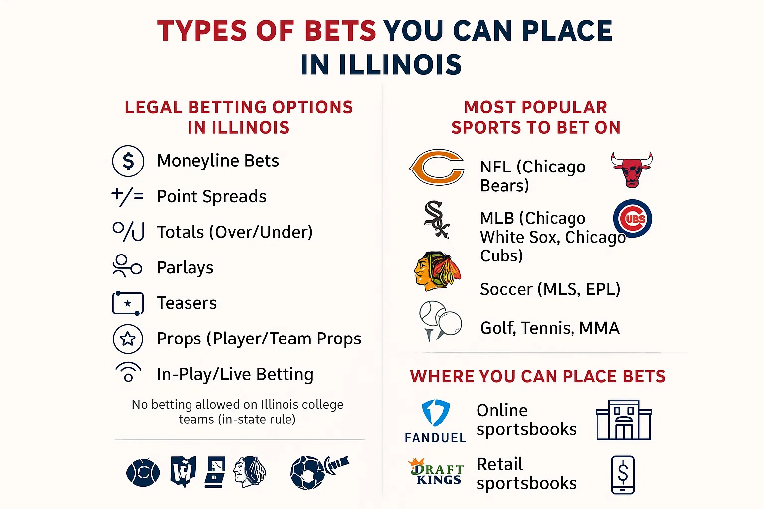 Types of Bets You Can Place in Illinois